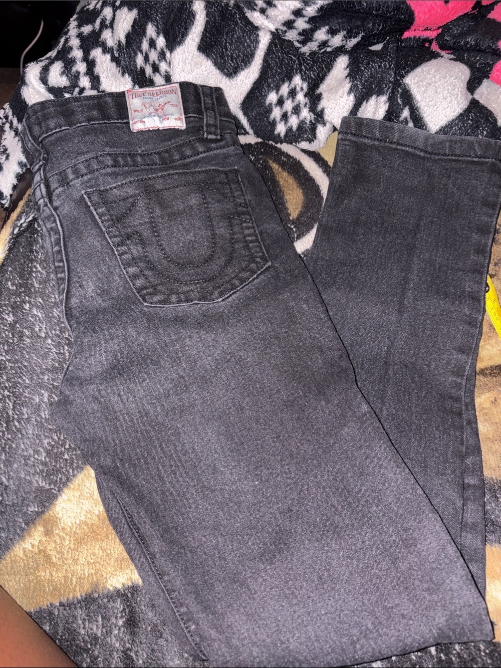 True Religion Kids Charcoal Black Skinny Jeans